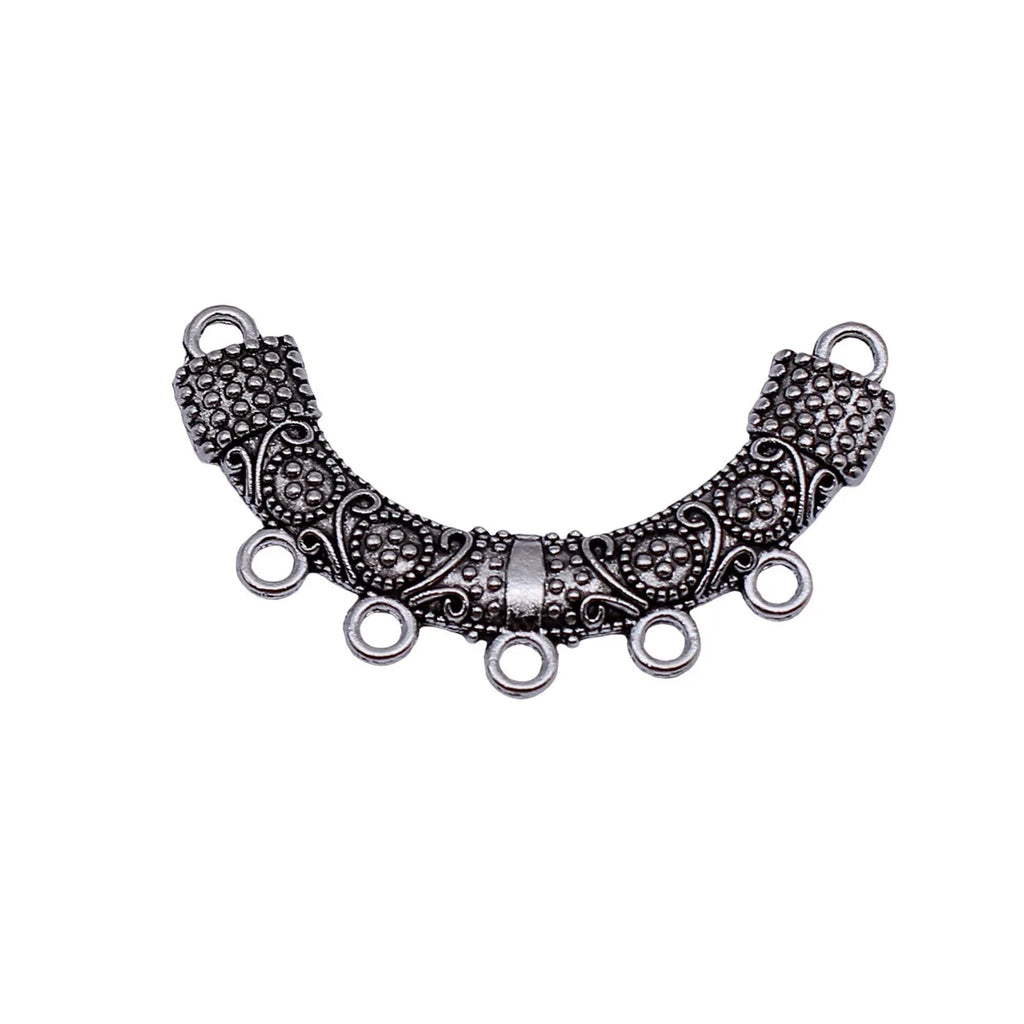 46x29mm 2.9g Antique Silver Zinc Alloy Openwork Necklace Connector Charm for DIY Jewelry Making