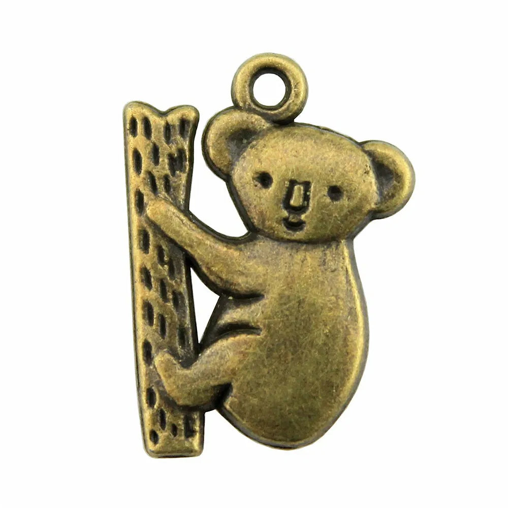 20x14mm 2.1g Multicolor Zinc Alloy Koala Bear Charm Pendant for Necklace Bracelet DIY Jewelry Making