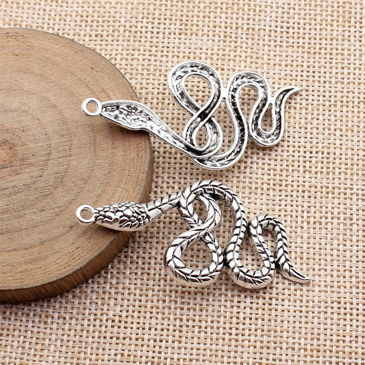 53x26mm 4.7g Multicolor Zinc Alloy Snake Charm Pendant for DIY Necklace Bracelet Jewelry Making