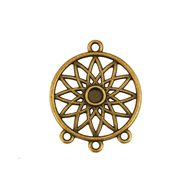 33x22MM Antique Silver Zinc Alloy Hollow Charm Pendant for DIY Necklace Bracelet Jewelry Making