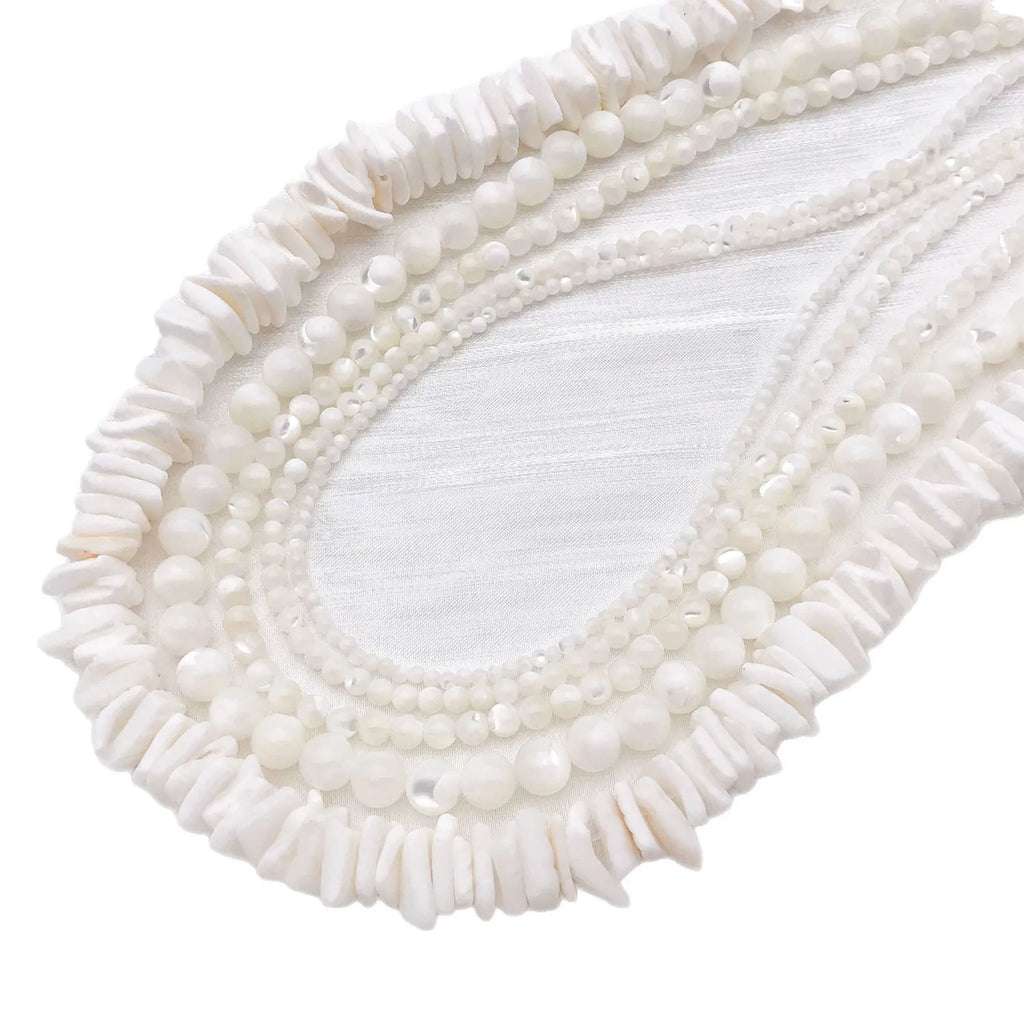 Natural Shell Irregular White Chip Beads for DIY Necklace Bracelet Jewelry Making