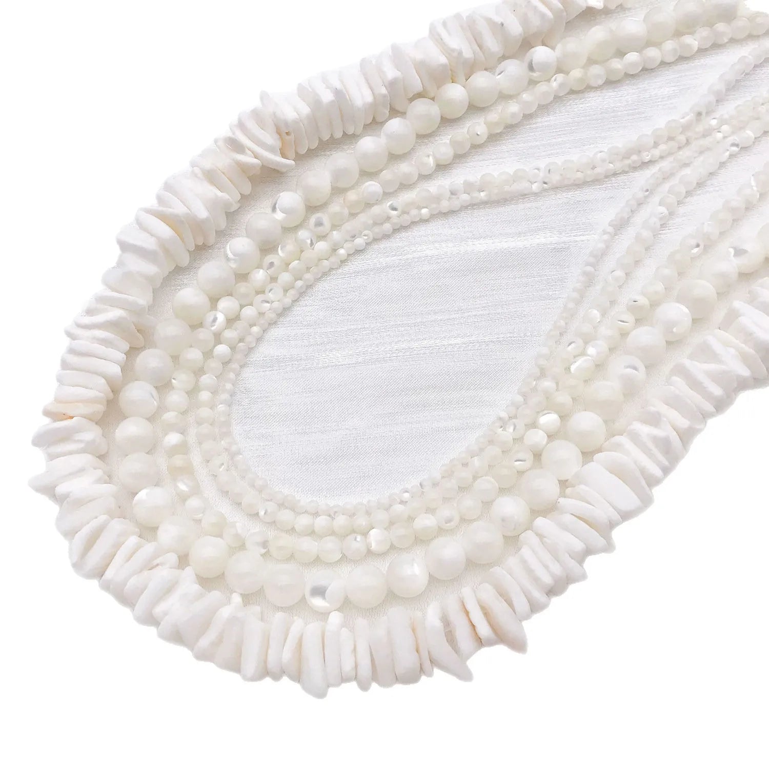 Natural Shell Irregular White Chip Beads for DIY Necklace Bracelet Jewelry Making