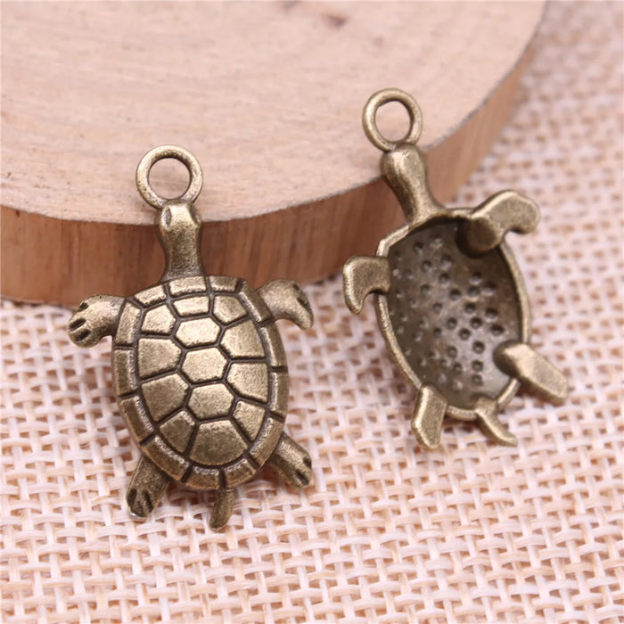27x17mm 1.5g Multicolor Zinc Alloy Sea Turtle Charm Pendant for DIY Necklace Bracelet Jewelry Making