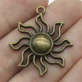 35x31mm 3.2g Multicolor Zinc Alloy Sun Charm Pendant for DIY Necklace Bracelet Jewelry Making