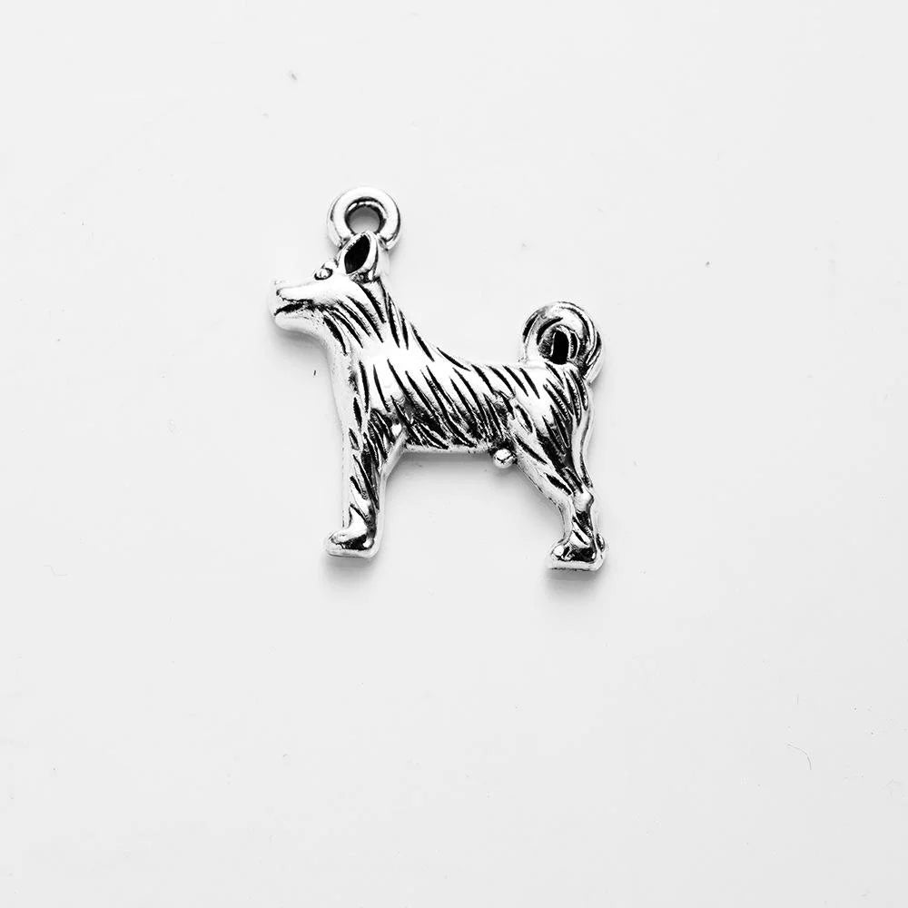 26x21MM Antique Silver Zinc Alloy Dog Charm Pendant for DIY Necklace Bracelet Jewelry Making