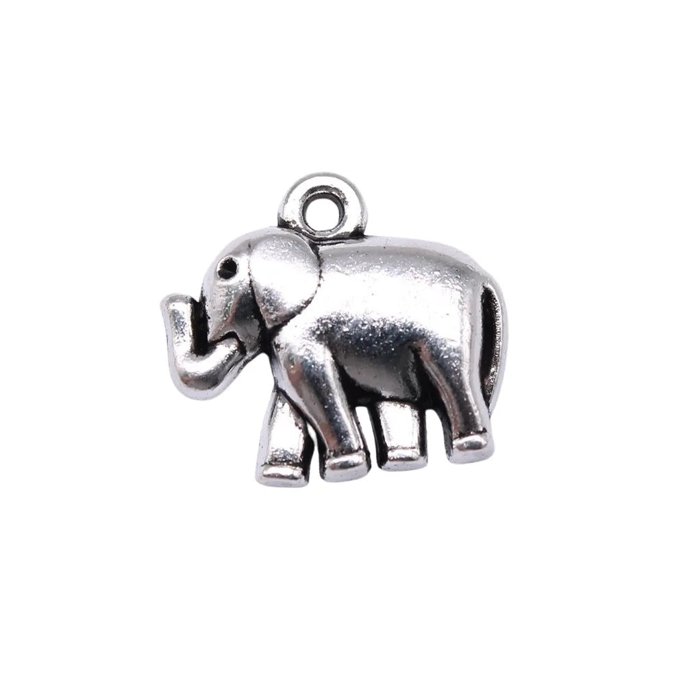 20x18mm 2g Multicolor Zinc Alloy Elephant Charm Pendant for DIY Necklace Bracelet Jewelry Making