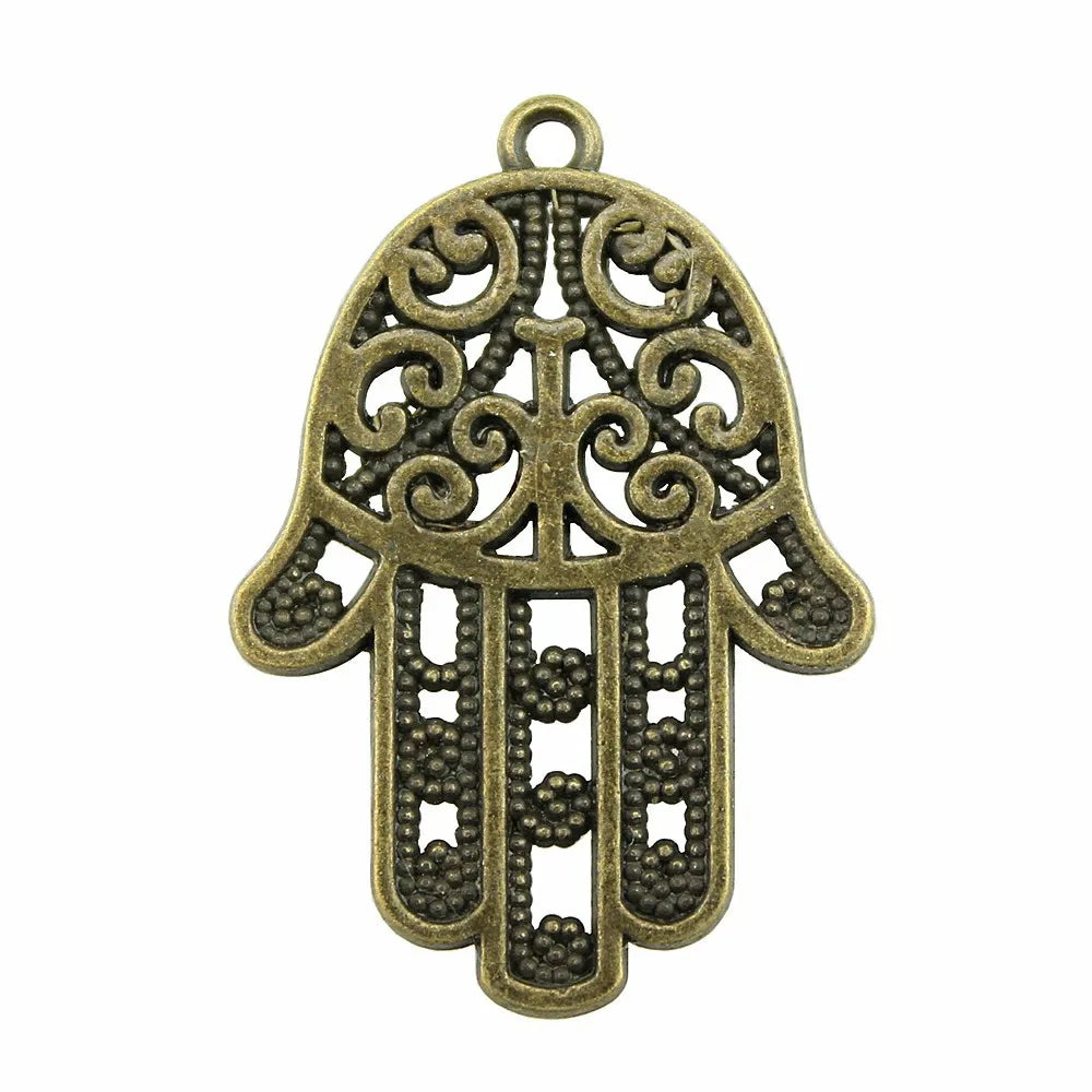 35x24mm 3.4g Multicolor Zinc Alloy Hand Charm Pendant for DIY Necklace Bracelet Making