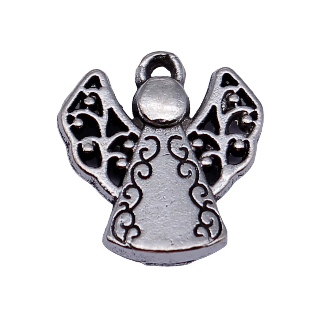 16x15mm 1.7g Multicolor Zinc Alloy Angel Charm Pendant for DIY Bracelet Necklace Jewelry Making