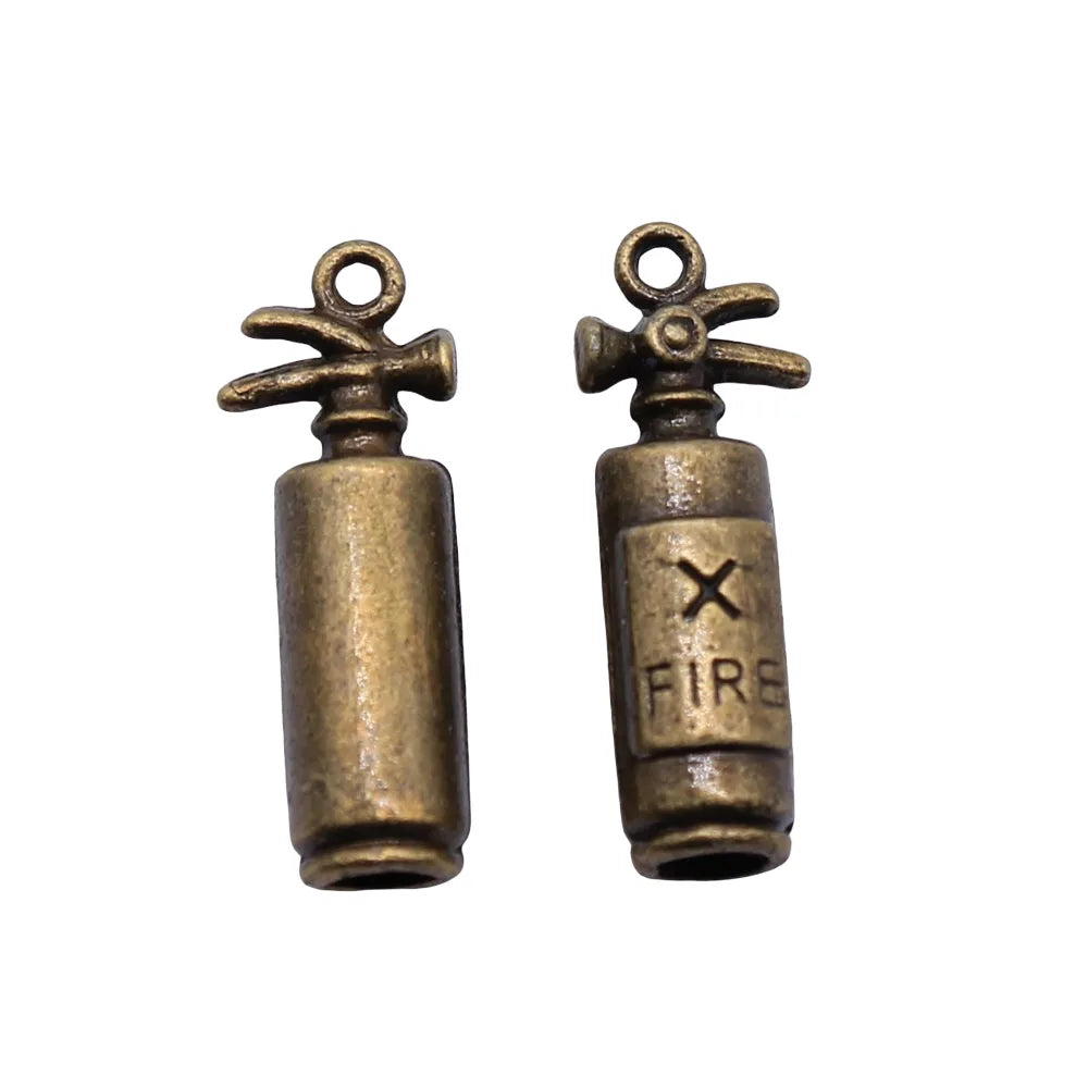 23x6x6mm 2.2g Multicolor Zinc Alloy Fire Extinguisher Charm Pendant for DIY Jewelry Making