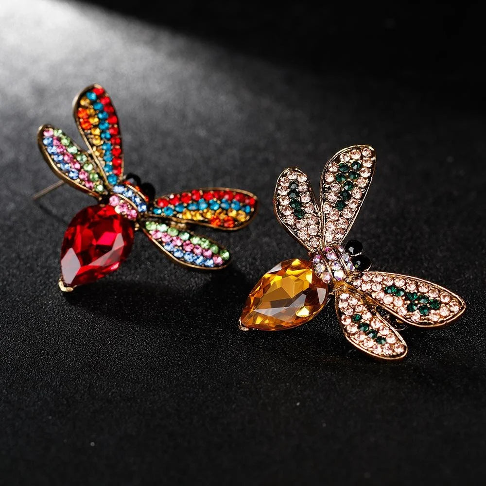 Luxury Rhinestone Bee Brooch For Women, Alloy Crystal Insect Lapel Pin Corsage Suit Accessory Gift
