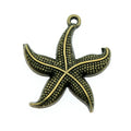 24mm 2.2g Multicolor Zinc Alloy Starfish Charm Pendant for DIY Ocean Theme Jewelry Making