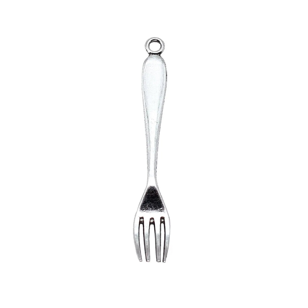 55x8mm 1.8g Multicolor Zinc Alloy Fork Charm Pendant for DIY Necklace Bracelet Jewelry Making