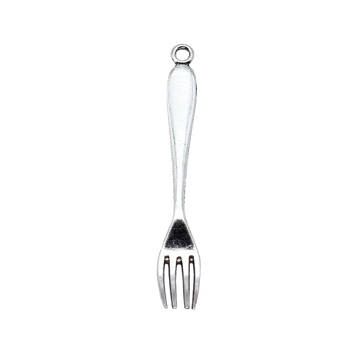 55x8mm 1.8g Multicolor Zinc Alloy Fork Charm Pendant for DIY Necklace Bracelet Jewelry Making