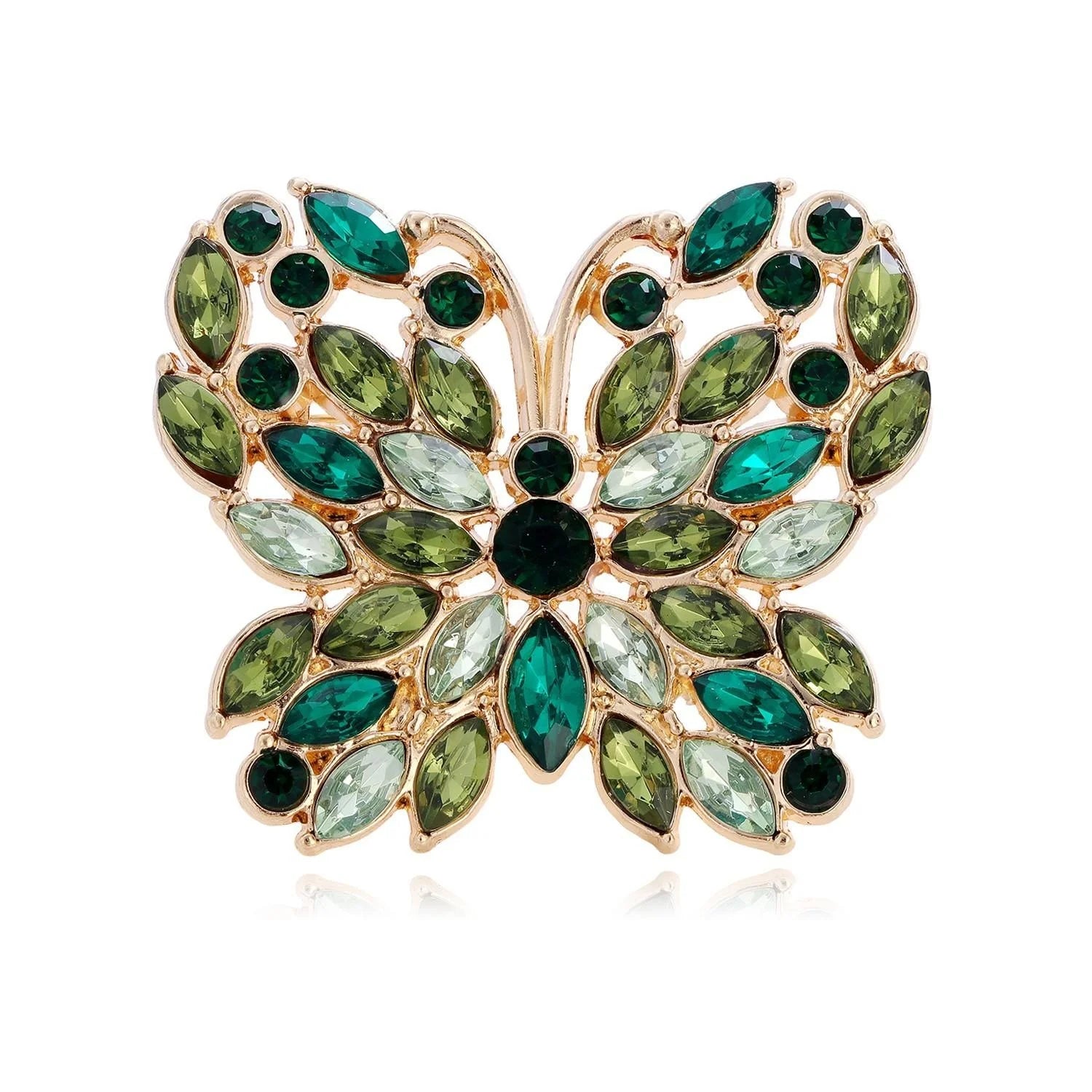 Luxury Rhinestone Butterfly Brooch For Women, Elegant Alloy Lapel Pin Corsage Coat Suit Accessory Gift