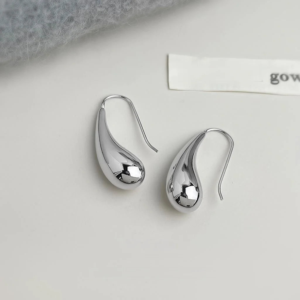 Minimalist Geometric Waterdrop Eco-Friendly Copper Drop Earrings For Women