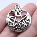 30x35mm 5.7g Zinc Alloy Witchcraft Five Point Star Charm Pendant for Gothic Necklace Bracelet DIY