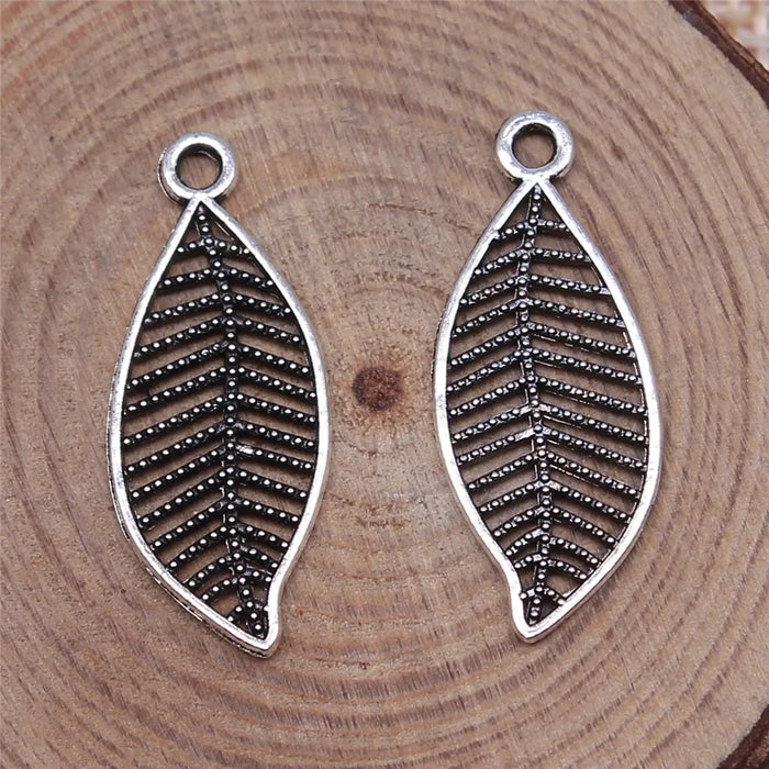 27x11mm 0.6g Multicolor Zinc Alloy Leaf Charm Pendant for DIY Bracelet Necklace Jewelry Making