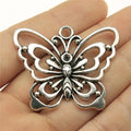 38x47mm 10g Antique Silver Zinc Alloy Butterfly Charm Pendant for DIY Necklace Bracelet Making