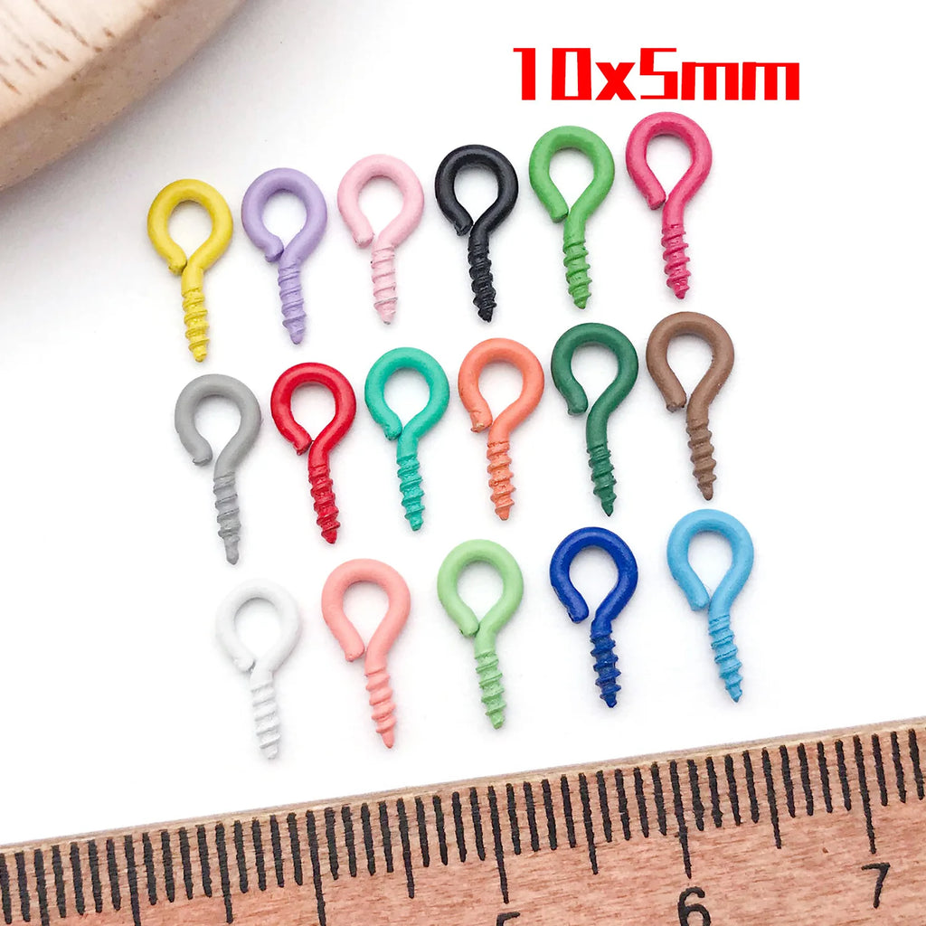 Iron Screw Eye Pins Hooks for DIY Jewelry Accessories
