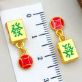 Zinc Alloy Antique Gold Mahjong Yuanbao Spacer Beads for DIY Bracelet Necklace