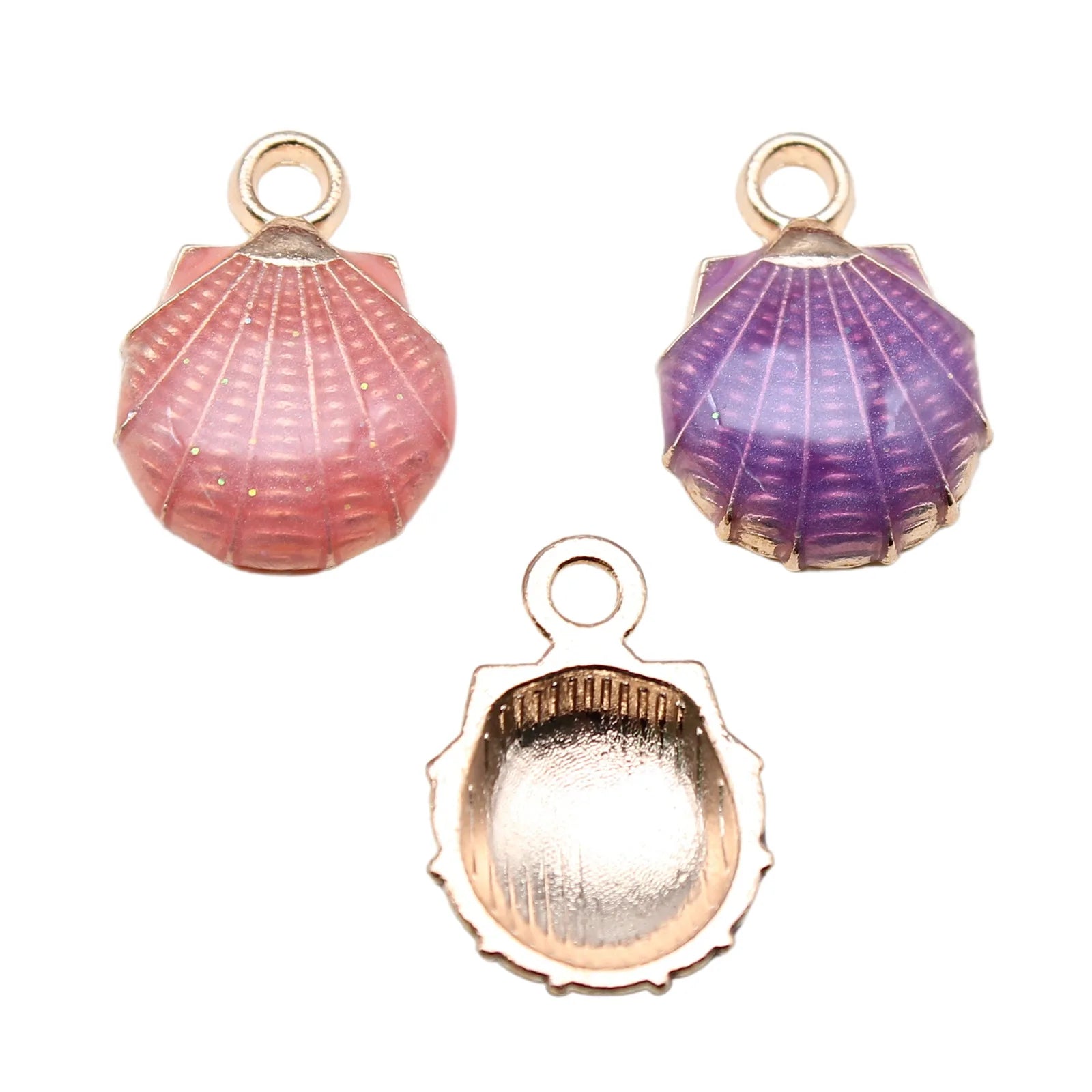 18x13mm 1.4g Multicolor Zinc Alloy Shell Charm Pendant for DIY Necklace Earring Bracelet Making