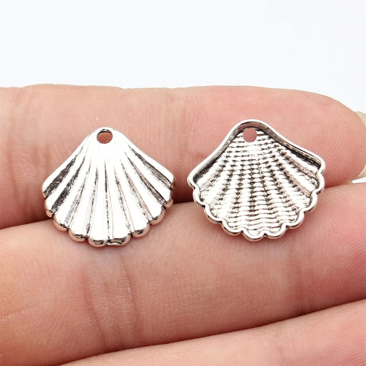 19x17mm 1.2g Multicolor Zinc Alloy Shell Charm Pendant for DIY Beach Style Jewelry Making