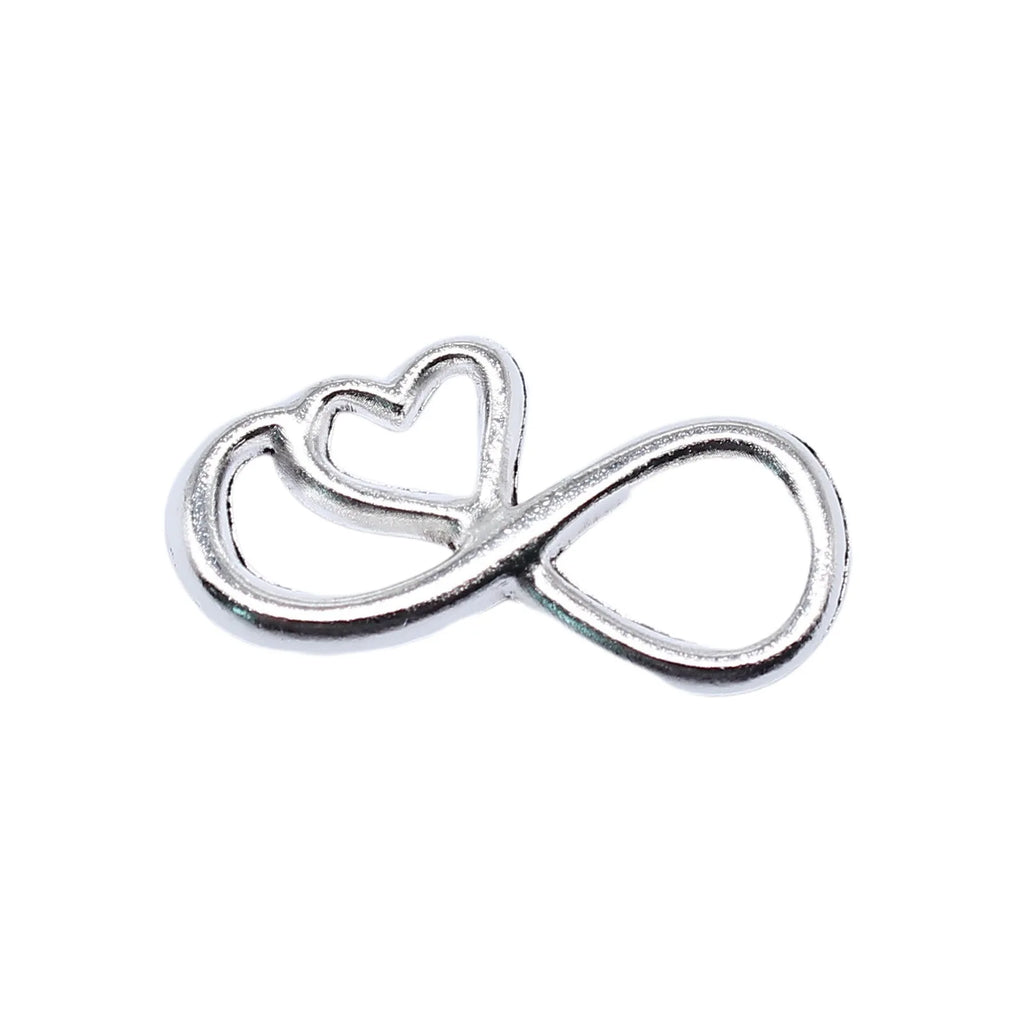 12x22mm 0.8g Antique Silver Zinc Alloy Infinity Heart Connector Charm for DIY Bracelet Jewelry Making