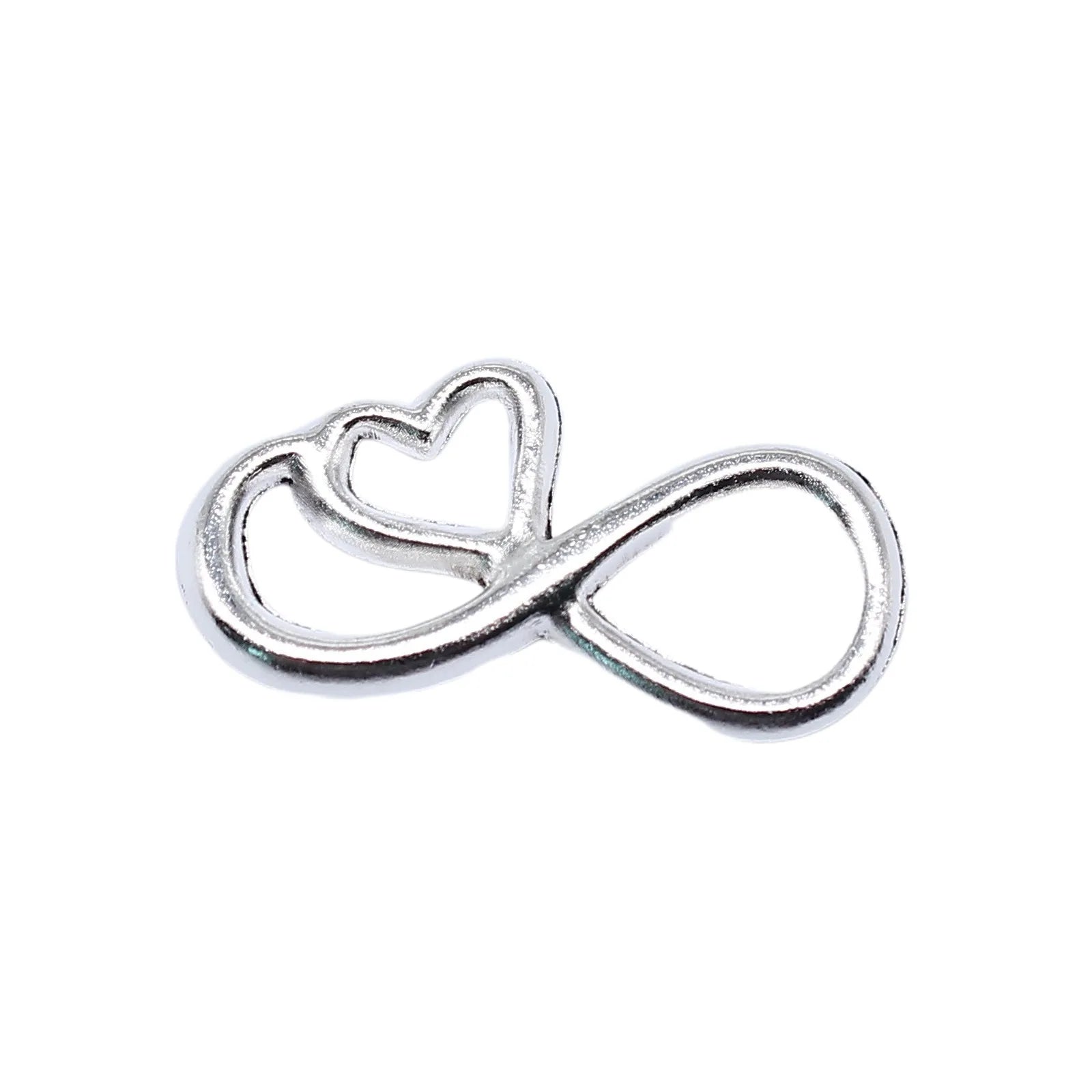 12x22mm 0.8g Antique Silver Zinc Alloy Infinity Heart Connector Charm for DIY Bracelet Jewelry Making