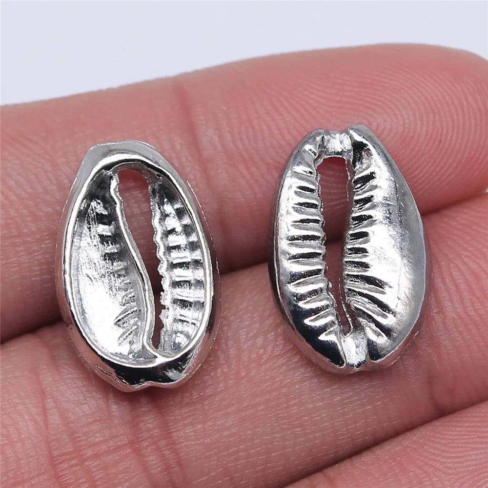 12x19mm 1.7g Multicolor Zinc Alloy Shell Connector Charm for Necklace Bracelet DIY Jewelry Making