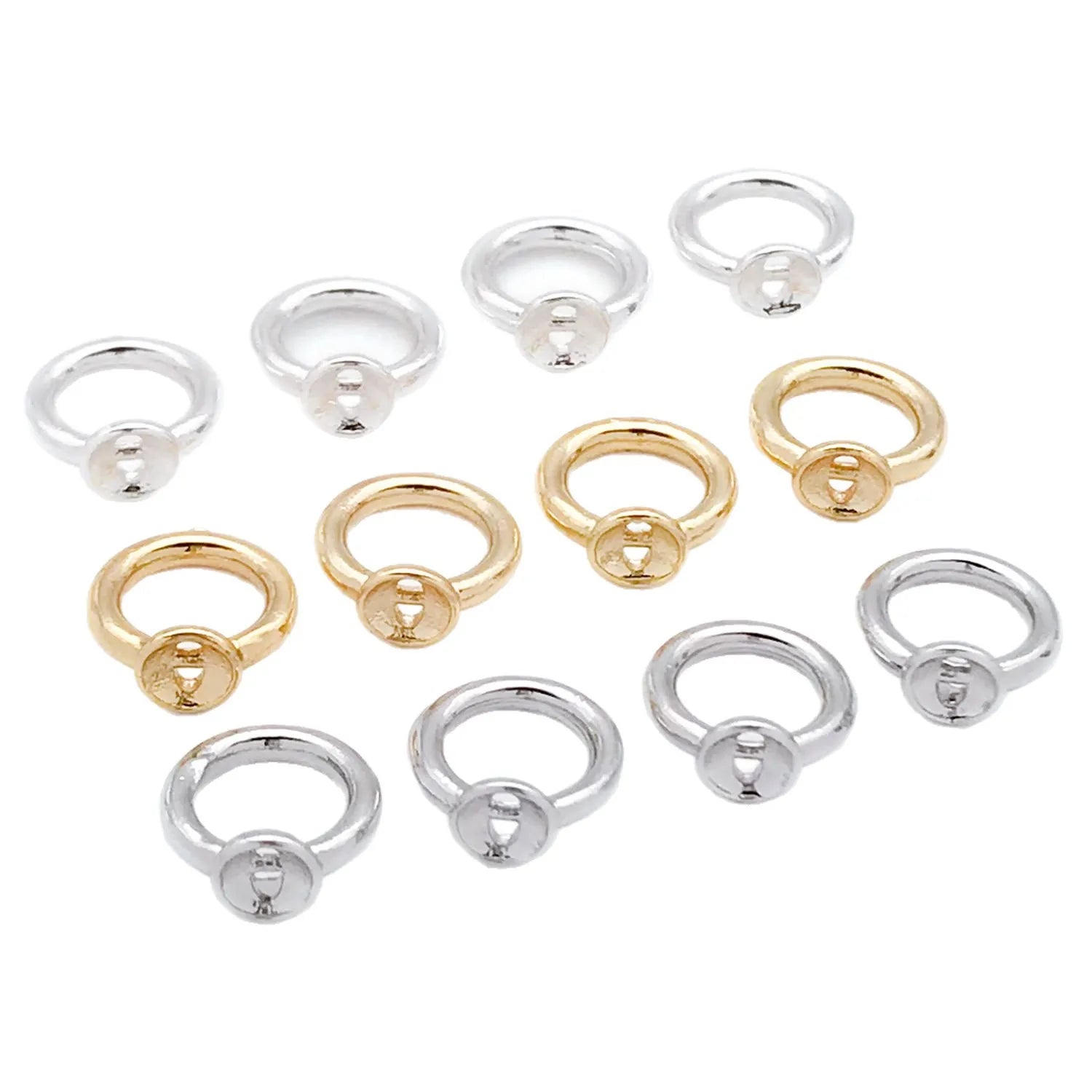 Copper Color Retention Hidden Wire Loop Closed Connector Ring for Necklace Bracelet Findings