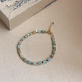 Natural Stone And Copper Geometric Bodhi Bracelet Handmade Ethnic New Chinese Style Jewelry