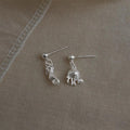 Cute Copper Seahorse Jellyfish Drop Earrings, Style Minimalist Ocean Animal Jewelry