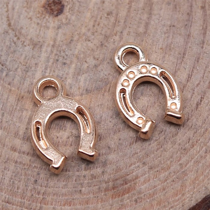 12x8mm 0.5g Multicolor Zinc Alloy Horseshoe Charm Pendant for DIY Necklace Bracelet Jewelry Making