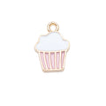 15x11mm 0.86g Multicolor Zinc Alloy Cupcake Charm Pendant for Earrings Bracelet DIY Jewelry