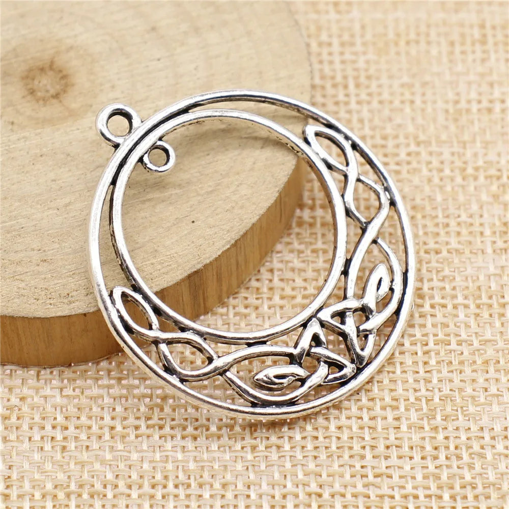 39x44mm 4.9g Antique Silver Zinc Alloy Celtic Knot Charm Pendant for DIY Necklace Bracelet Making