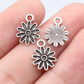13x9.6mm 0.33g Multi Color Zinc Alloy Small Flower Charm Pendant for DIY Necklace Bracelet Jewelry