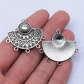 30x35mm 4.2g Multicolor Zinc Alloy Openwork Earring Connector Charms for DIY Earring Jewelry Making