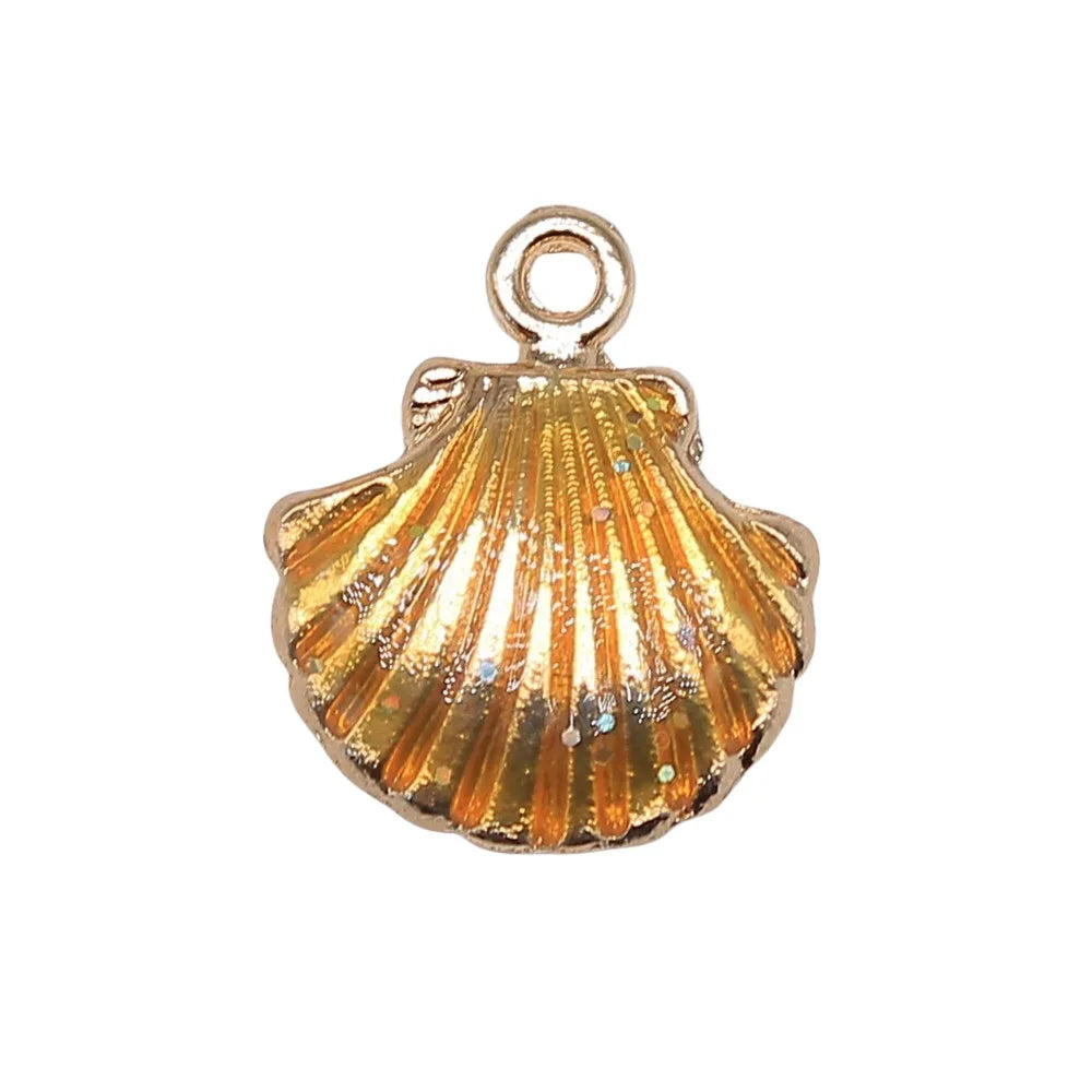 15x18mm 1g Multicolor Zinc Alloy Shell Charm Pendant for DIY Necklace Bracelet Jewelry Making