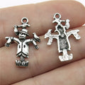 25x18mm 1.4g Antique Silver Zinc Alloy Scarecrow Charm Pendant for DIY Handmade Jewelry Making