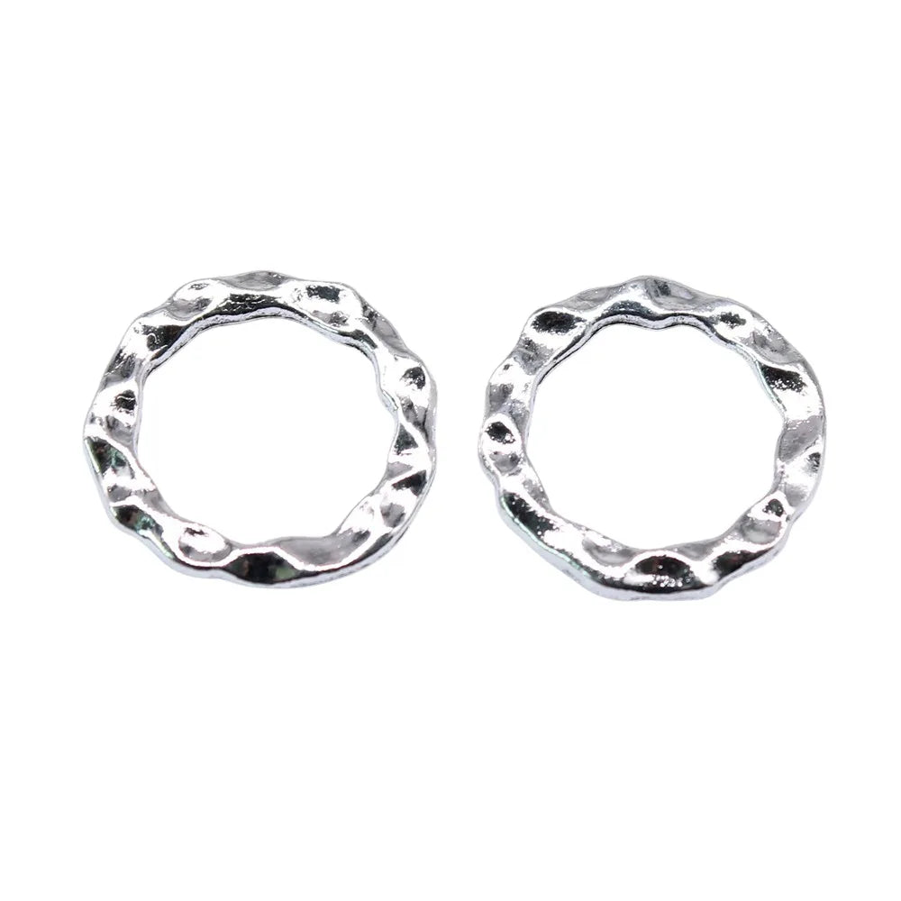 17x17mm 0.9g Multicolor zinc alloy Water Ripple Circle connector charm for DIY bracelet necklace making