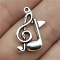 21x13mm 1.1g Antique Silver Zinc Alloy Music Note Charm Pendant for DIY Bracelet Necklace Making