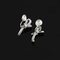 Elegant Micro Paved Zircon Bowknot Coil Stud & Clip On No Piercing Luxury Alloy Earrings
