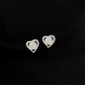 White Platinum Plated Copper Clip On Drop Earrings, Geometric Spiral Commuter Jewelry