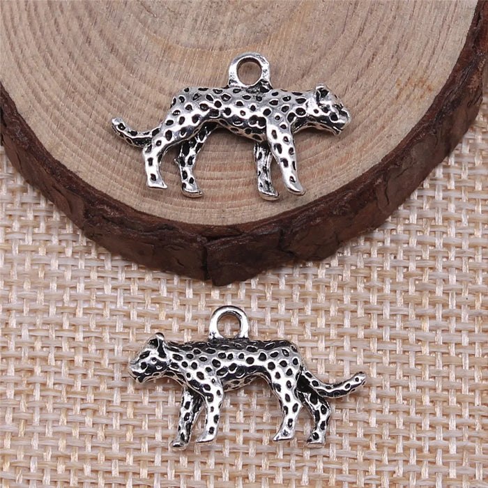 24x15mm 2.5g Zinc Alloy Leopard Charm Pendant for DIY Necklace Bracelet Jewelry Making