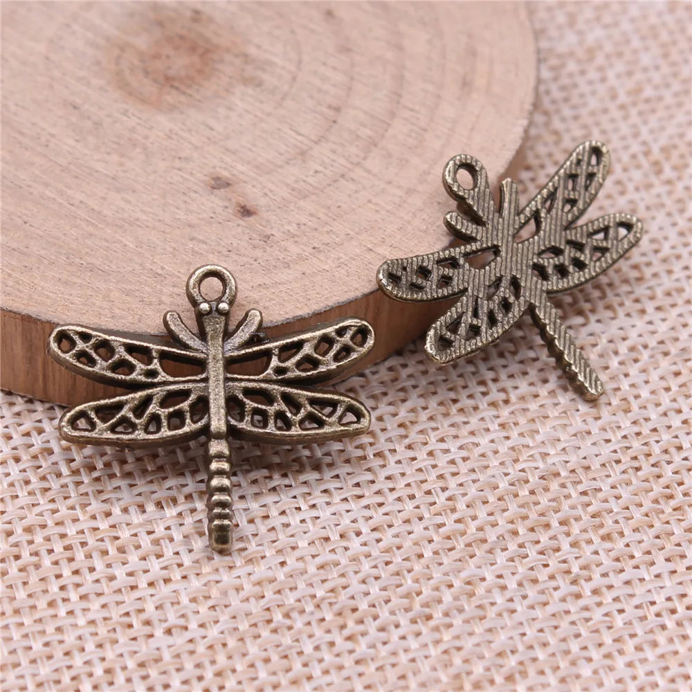 23x27mm 2.1g Multicolor Zinc Alloy Dragonfly Charm Pendant for DIY Necklace Bracelet Jewelry Making