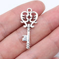 33x14mm 1.8g Antique Silver Zinc Alloy Key Charm Pendant for Bracelet Necklace DIY Jewelry Making