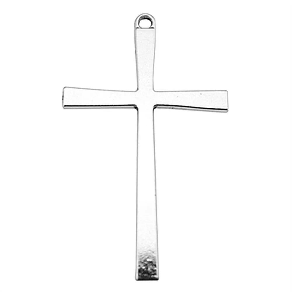 60x36mm 4.1g Multicolor Zinc Alloy Cross Charm Pendant for DIY Handmade Necklace Bracelet Making
