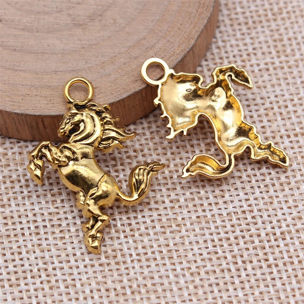 32x24mm 2g Multicolor Zinc Alloy Horse Charm Pendant for DIY Necklace Bracelet Accessories