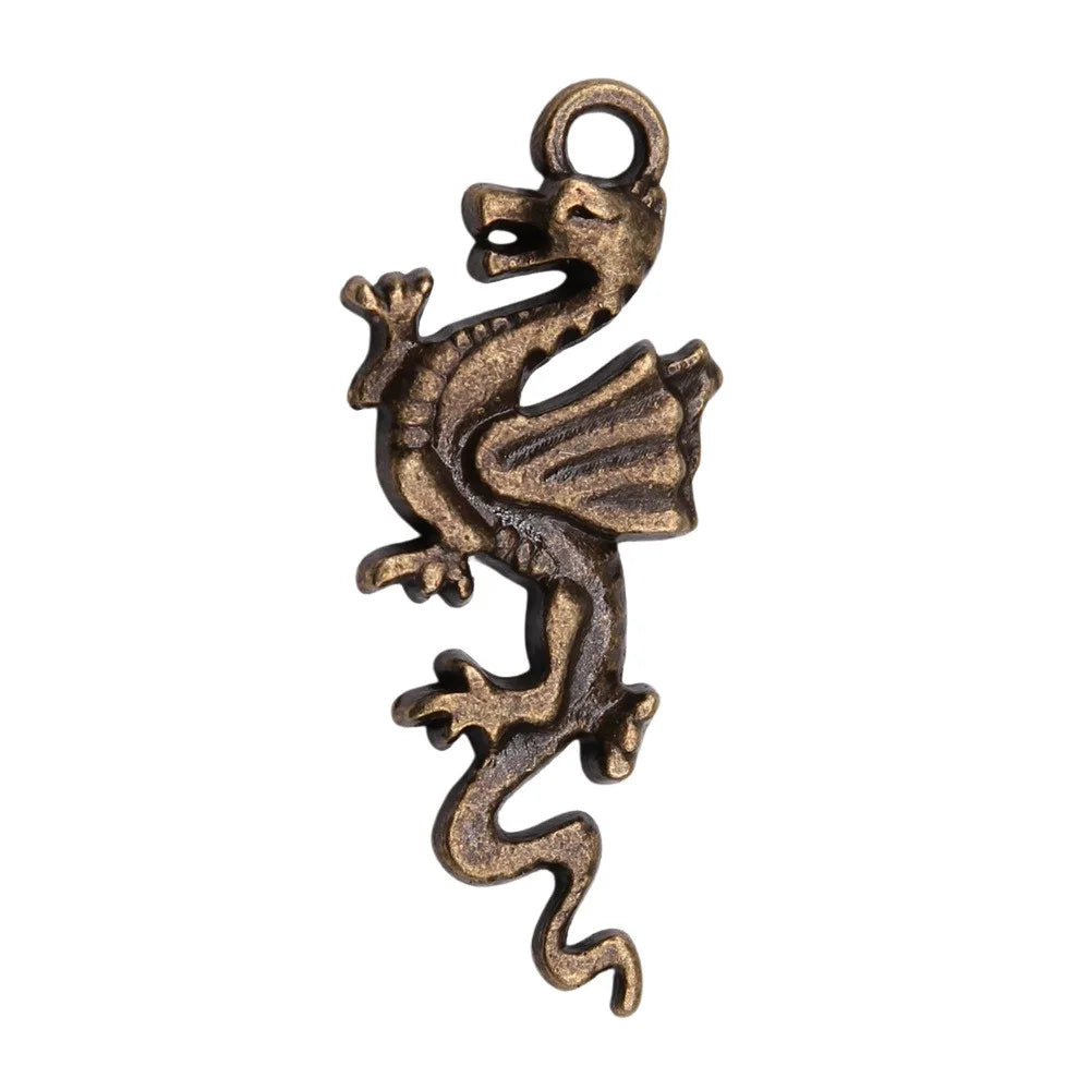 27x11mm 1.3g Multicolor Zinc Alloy Flying Dragon Charm Pendant for DIY Necklace Bracelet Jewelry Making