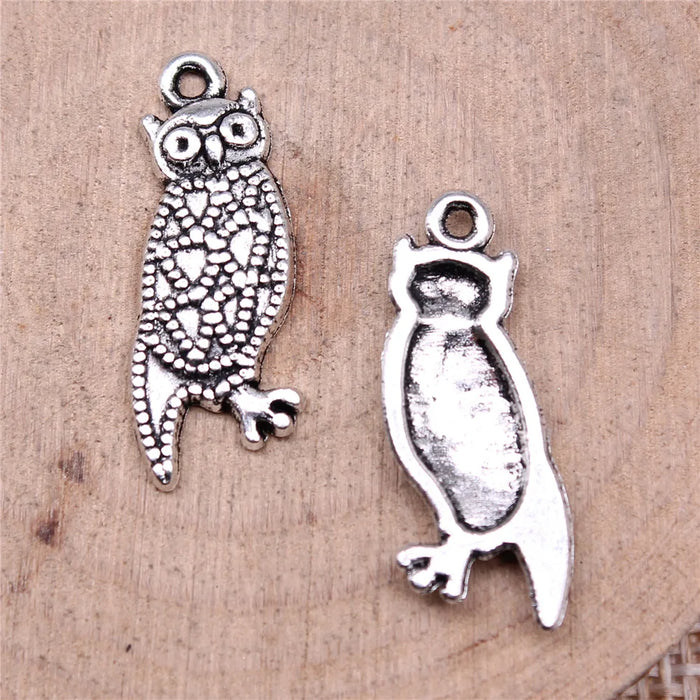 25x10mm 1.4g Multicolor Zinc Alloy Owl Cat Charm Pendant for DIY Necklace Bracelet Jewelry Making